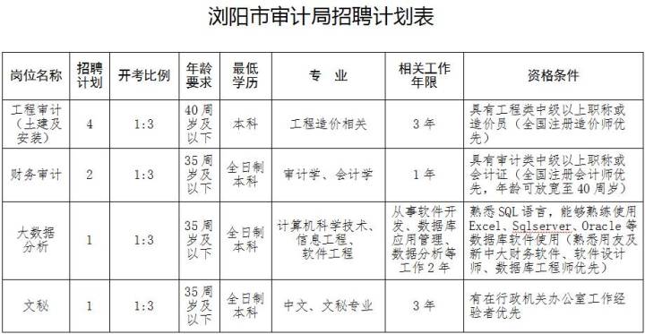 汨罗市审计局招聘公告及详细信息解析