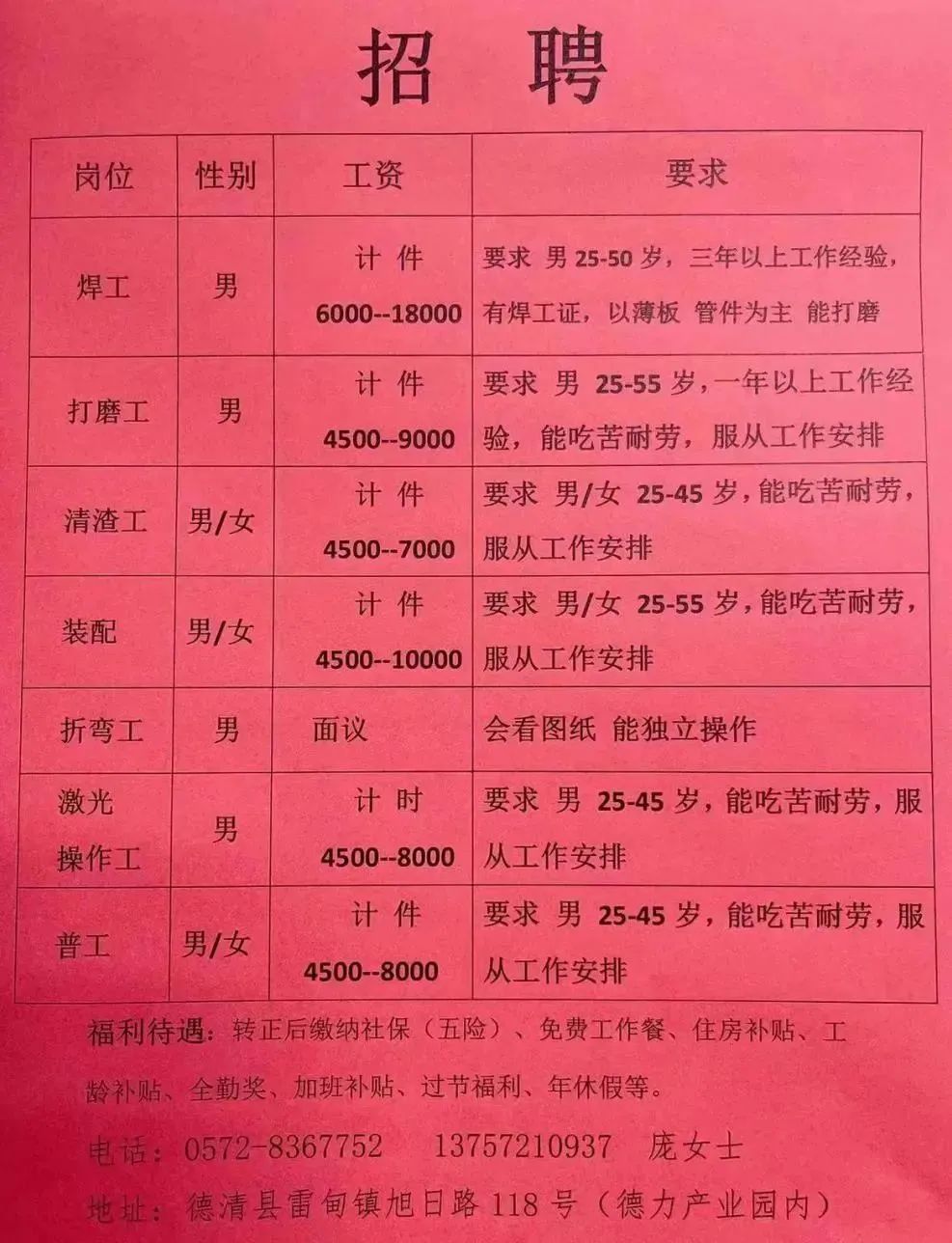 明光村委会最新就业机遇公告